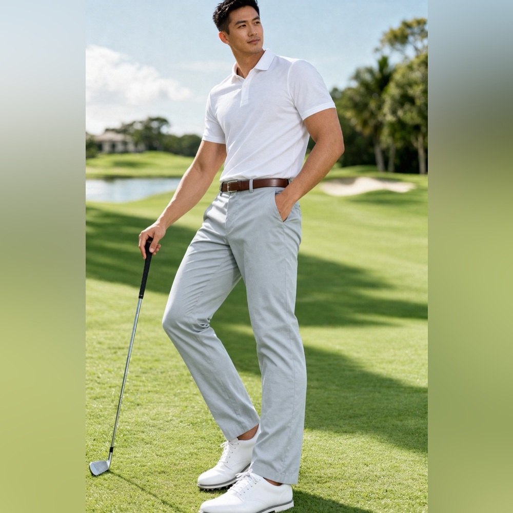 Vineyard Vines Performance Pants 35x30 Khaki Stretch Golf Chino Mens